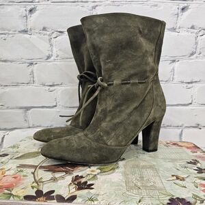 SJP Khloe Suede Boots in Green
